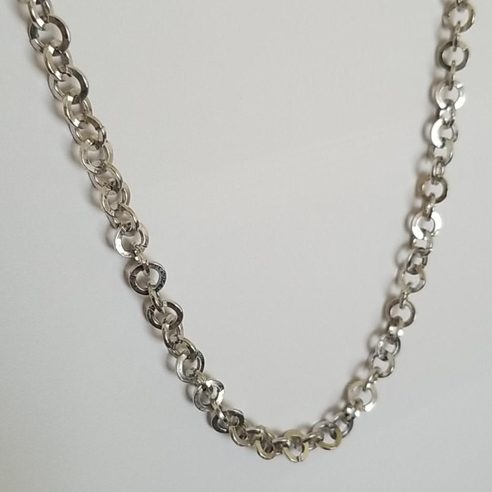 Simple Round Silver Chain Necklace